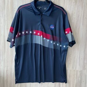 Antigua Men's Navy Blue NASA Polo Shirt size L